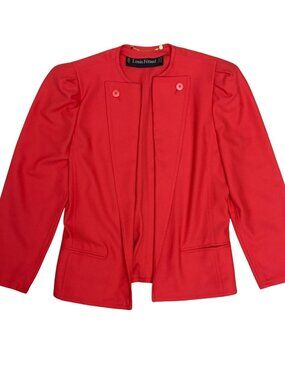 LOUIS FERAUD Wool Vintage 80s Blazer Business Casual Luxury Jacket Women 6/Small